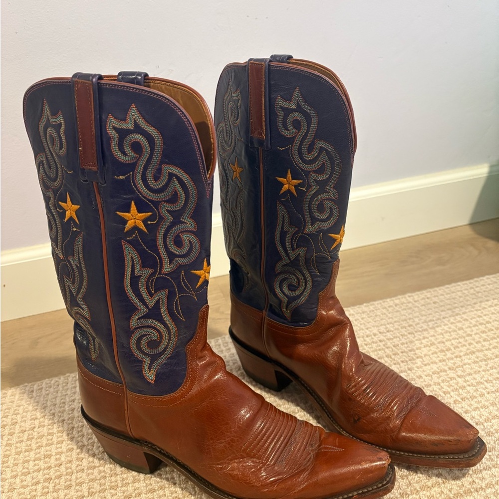 Lucchese blue with stars Western Boots
